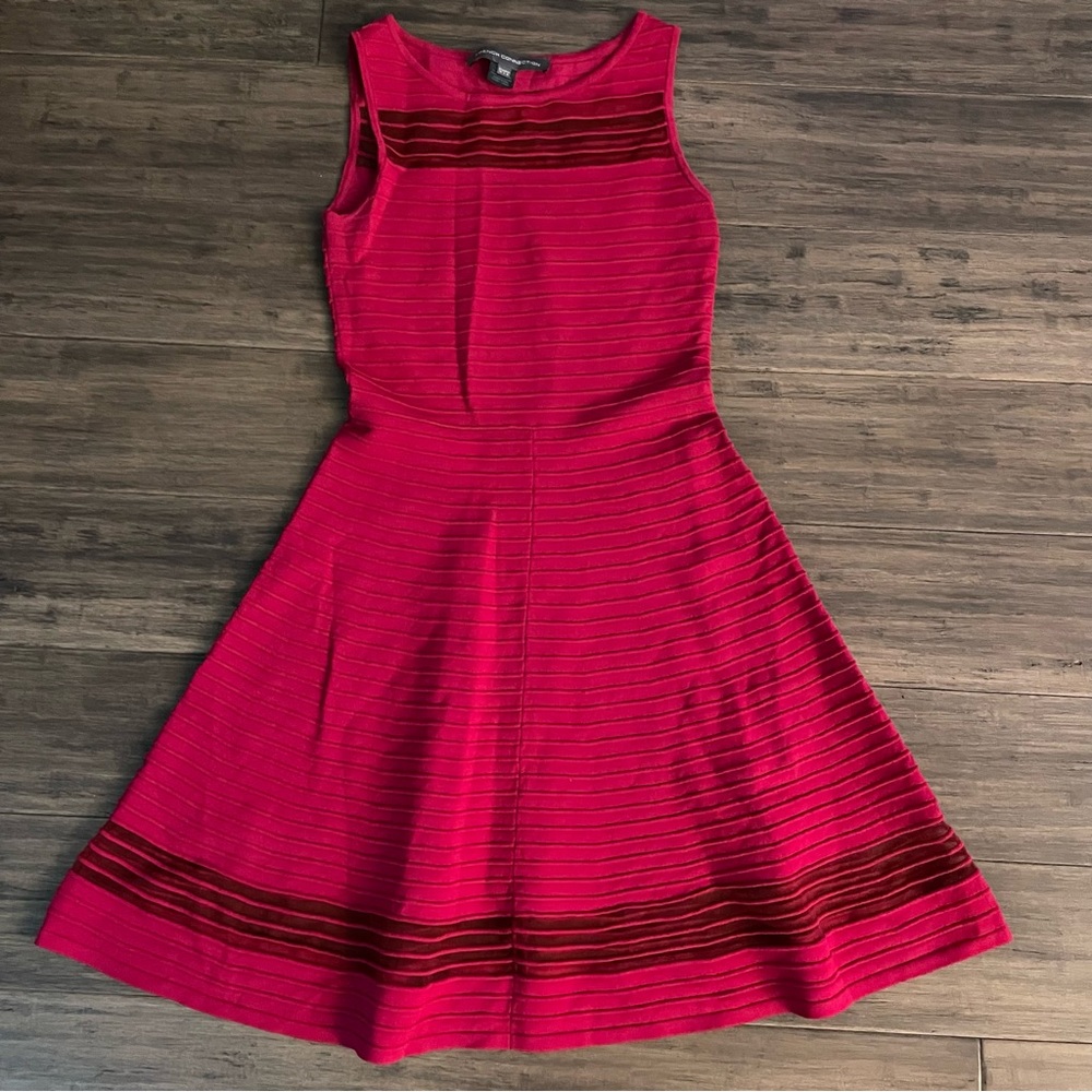 French Connection Magenta Fuchsia Pink Mini Dress Flowy Sleeveless Size 6